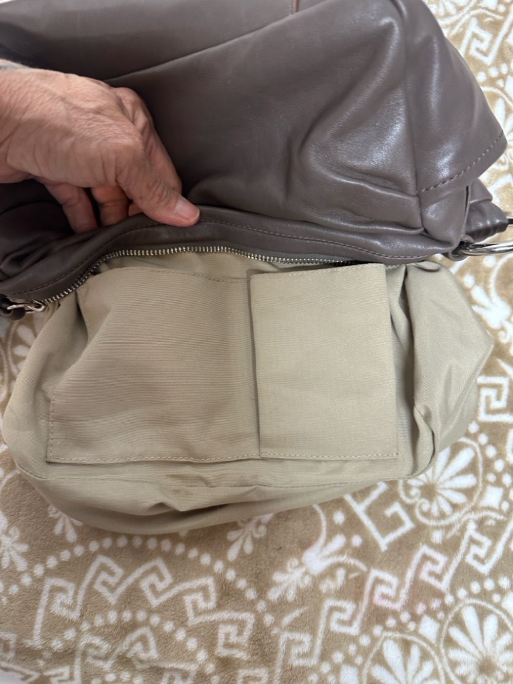COACH Y2K PARKER TAUPE SOHO PLEATED LEATHER HOBO BAG 13442 - Picture 11 of 13